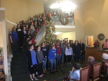 LCU Choirs sing for residents at a nursing home in Vernon