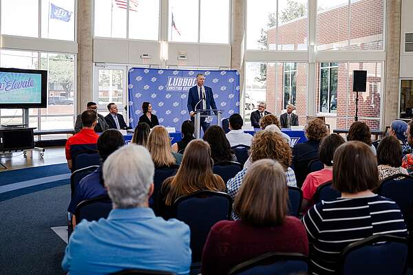 Image of the Press Conference announcing the LCU Elevate initiative