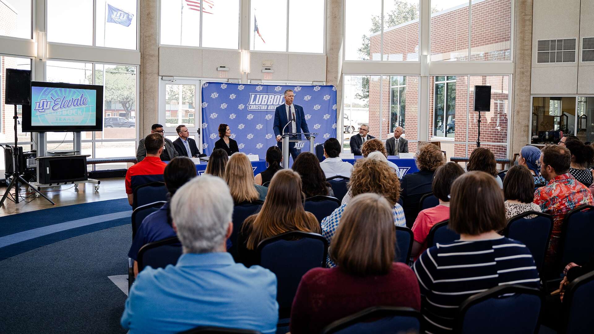 Image of the Press Conference announcing the LCU Elevate initiative
