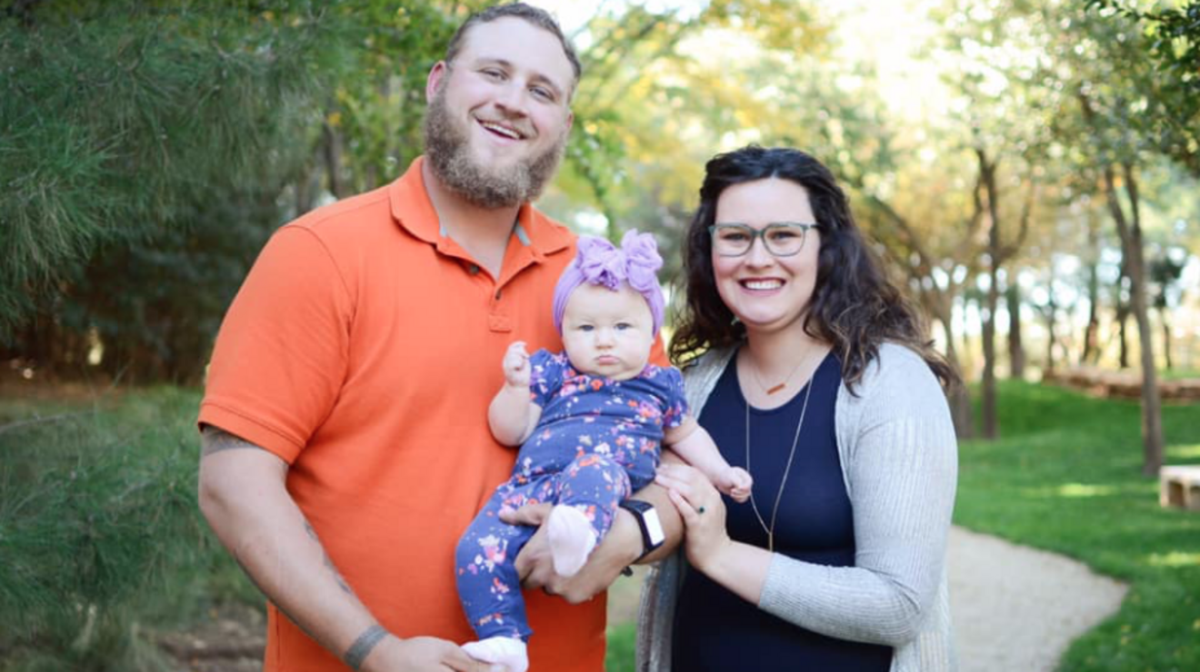 Veteran and LCU graduate Nick Simmons and his wife