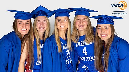 Lady Chaps starting five with graduation caps