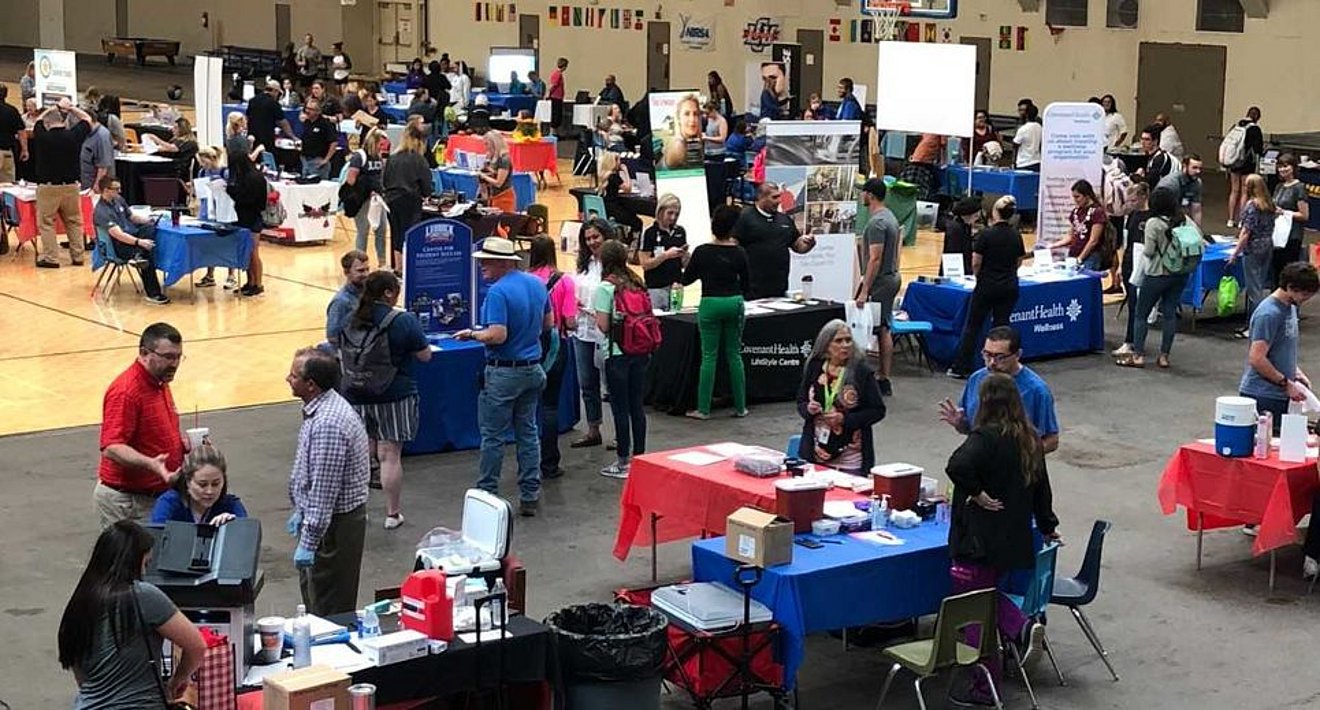 Vendors and participants at the Annual Health Fair