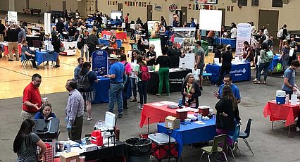 Vendors and participants at the Annual Health Fair