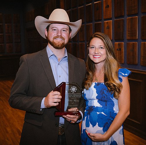 Tucker Brown with award