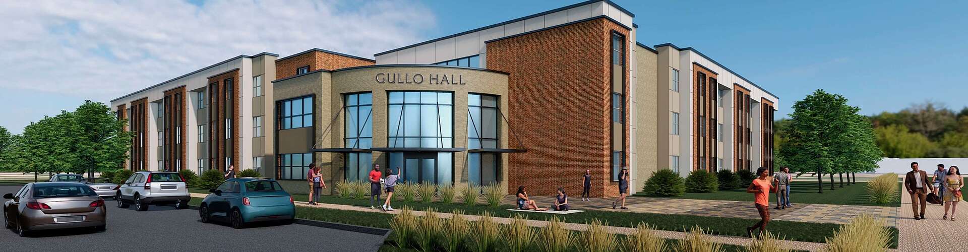 Entrance to Gullo Hall rendering