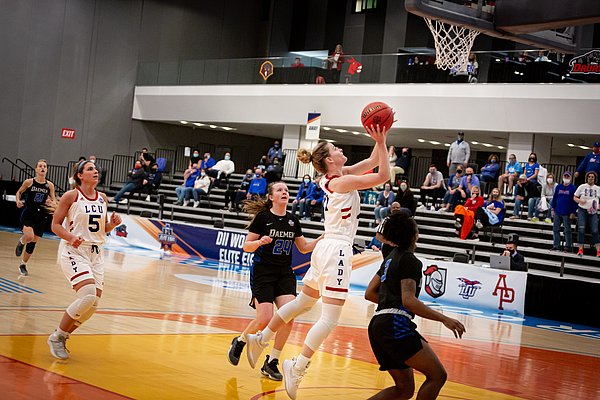 Allie Shulte goes up for a bucket agains Daemen College