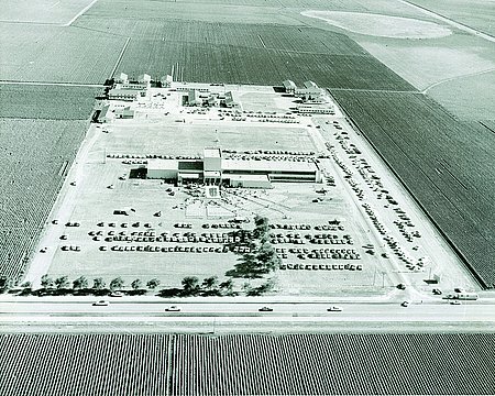 Aerial shot of LCU's early campus