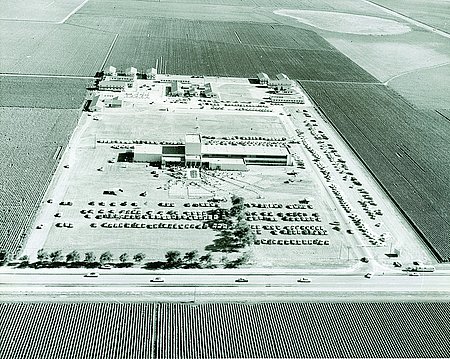 Aerial shot of LCU's early campus