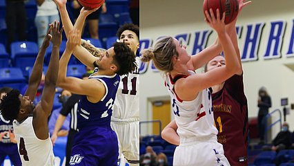Lloyd Daniels and Allie Shulte make contested shots