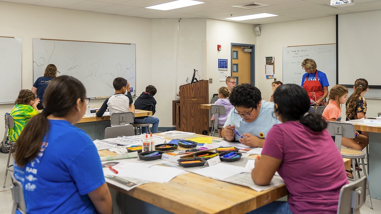 Children at LCU art camp