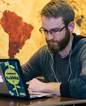 Student Working on Laptop