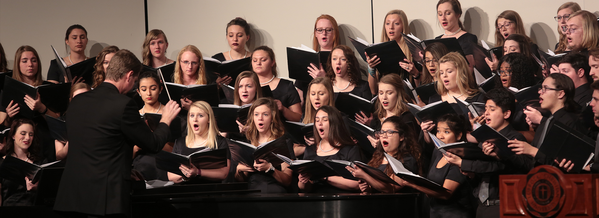 LCU Choir performing on stage