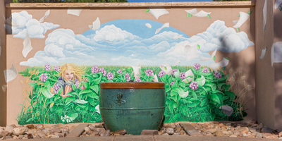 The painting "Rustling" in LCU's Astyn Garden